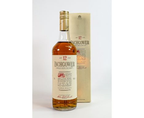 A bottle of Inchgower Single Highland Scotch Whisky, aged 12 years. 75cl, boxed. 