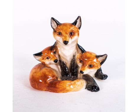 Royal Worcester fox cubs, 3131. Height 5.5cm