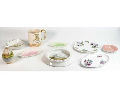 A collection of Shelley to include - Home Guard mug 3rd staff Longton Bn's, Puff Puff babies plate, 11.5cm Eaton hall Chester