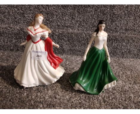 Two Royal Worcester figures "Olivia" and "Caitlin".