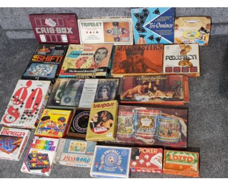 Total of 21 boxed vintage games including Only asked by Chad Valley etc