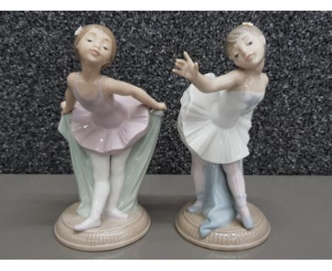 2 Nao by lladro young ballerina figures