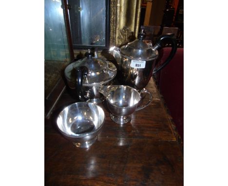 A Sheffield Silver Plated Tea Service.