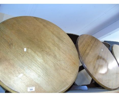 Six Very Good Circular Pub Tables on Tripod Bases.