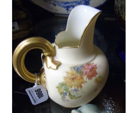 A Royal Worcester Blushware Jug, shape 1094, date code for 1895. 13cm. 