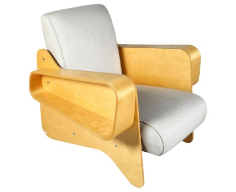 Marcel Breuer, a Ventris lounge chair in birch ply made by Windmill Furniture for Isokon Plus, with maker’s label under the a