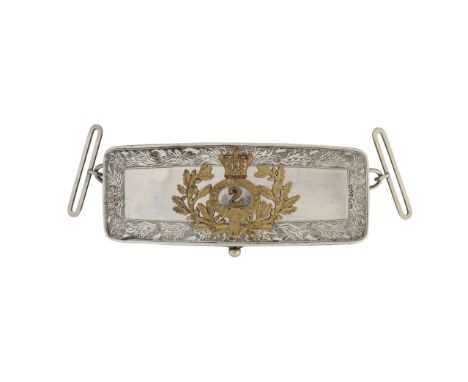 An Officer's Full Dress Pouch Of The 2nd Bombay Light CavalryLondon Silver Hallmarks for 1851, Maker's Mark HSWith brass moun