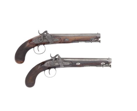 A Very Rare Pair Of 16-Bore Forsyth Patent Roller Primer PistolsBy Forsyth Patent Gun Com.Y, London, Nos. 203 and 204, Circa 