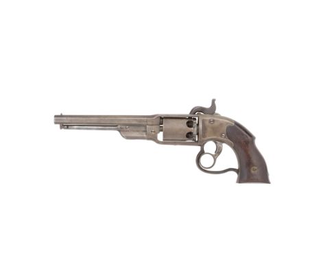 A .36 Percussion Savage Firearms Co. Navy Model Six-Shot RevovlerCirca 1865With octagonal sighted barrel, top-strap stamped w