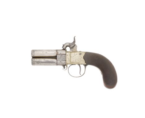 A 50-Bore Percussion Box-Lock Turn-Over Overcoat PistolBy Reilly, 502 Oxford Street, London, Mid-19th CenturyWith hand-rotate