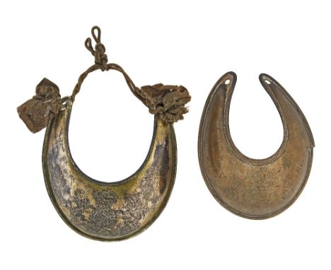 Two British Officer's GorgetsThe First 1800-13, The Second Of 1797 PatternThe first retaining its leather liner, original fad