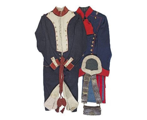 Two French Military Uniforms, And A Group Of Accoutrements 19th Century And LaterThe first comprising one of coarse blue clot