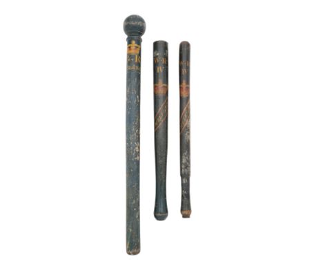 A George III Constabulary Truncheon, And Two William IV Constabulary Truncheons The First Late 18th/Early 19th Century, The S