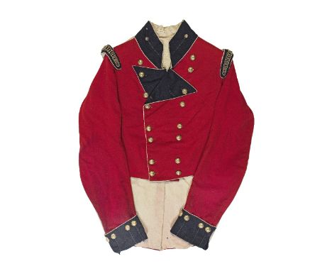 A Light Company Officer's Full Dress Short-Tailed Coatee Of The 1st Regiment Loyal Edinburgh VolunteersCirca 1803-14Of red cl