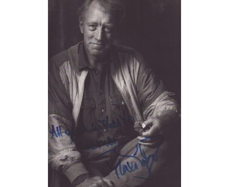 Max von Sydow (1929-2020), a signed and dedicated 9.5x7.5 inch photo. A Swedish actor who had a 70-year career in films, tv a