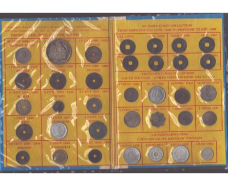 Indochine-Annam Vietnam coin collection in album. Good condition. All autographs come with a Certificate of Authenticity. We 