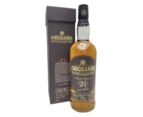 Knockando, twenty one year old, Scotch whisky, 70cl, 43% vol, in box   