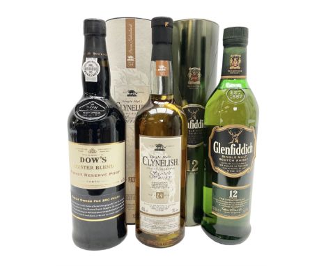 Clynelish 14 years old Single Malt Scotch whisky, 70cl 46% vol, one bottle in box, Glenfiddich 12 years old Single Malt Scotc