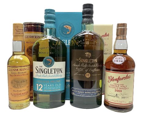Singleton, eighteen year old, single Scotch whisky, 70cl, 40% vol, Singleton, twelve year old, Scotch whisky, 700ml, 40% vol,