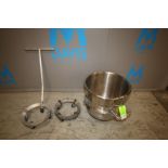 Lot of 3 - Pcs Bakery Items Including 22” W x 25” D S/S Mixing Bowl with (2) Dollies (INV#109163) (