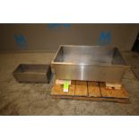 Lot of (2) Portable S/S Troughs / Tanks, (1) 40” L x 23” W x 13” D & (1) 25” L x 11” W x 9” D (INV#