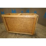 Crate with AGC Aprox. 60” L x 16” W S/S Plate Press Plates, (Aprox. 29” H Stack) with (6) 58” L