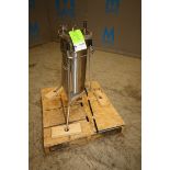Tri Clover 20” H x 8” W S/S On-Line Filter, with 2” CT Connections, Includes Internal Screen Basket,