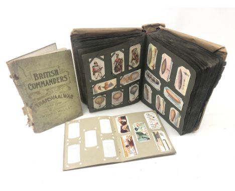 Collection of cigarette cards in album mostly part sets including Will's Time & Motion, Aviation, Naval Dress, Worlds Dreadno