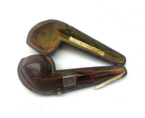 Boer War - Volunteer South Africa Campaign 1900 pipe presented to Corpl. J. Woodhouse from the City of Leeds Lord Mayor, ambe