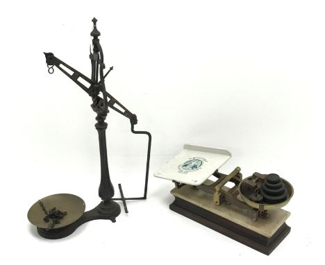 Set of Victorian shop scales by Anderson Bros, and a set of Avery scales with weights  Condition Report Click here for furthe