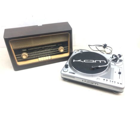 Kam Direct Drive Turntable model DDX1000 and a vintage Calypso radio (2) Condition Report Click here for further images, cond