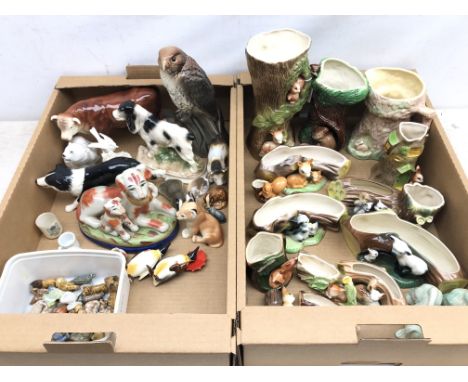 Collection of Hornsea, Fauna & Eastgate collectable ceramics, modern Staffordshire group, various Wade animals, crested wares