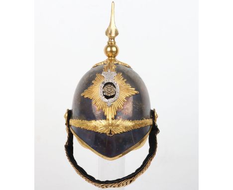 Miniature Hampshire Carabiniers Officers 1871 Dress Helmet, excellent example of a miniature of an officers dress helmet cons