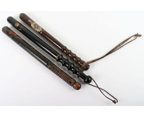 Birmingham Special Constabulary Truncheon: Transfer printed truncheon dated 1916 -1919 with Birmingham coat of arms, stamped 