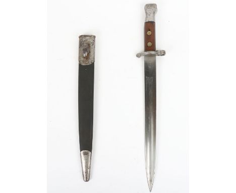 British  1888 Bayonet: A good example of Lee Metford bayonet  with clean blade with armour stamps complete with scabbard , ma