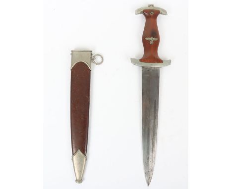 Third Reich SA (Sturmabteilung) Dress Dagger by Herm Linder: Early  example of SA dress dagger with brown wooden grip having 