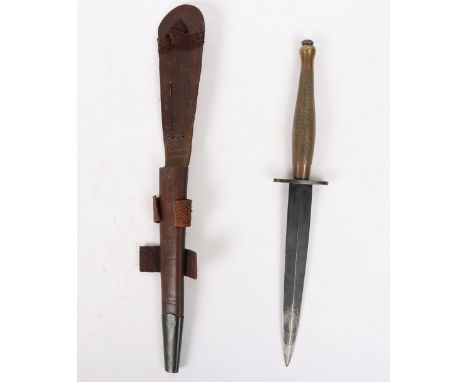 WW2 British 2nd Pattern Fairbairn Sykes (F.S) B2 Commando Knife: A good used example of the popular combat knife used by the 