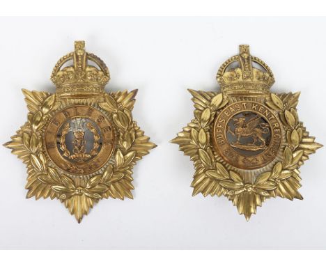 2x Kings crown other ranks Helmet Plates. lot includes The Middlesex Regiment & The East Kent Regiment (The Buffs). Items in 