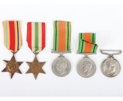WW2 British Campaign Medals and Rhodesian General Service Medal, consisting of un-named Italy star, Africa star, 2x Defence m