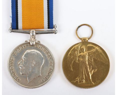WW1 British 3rd July 1916 Killed in Action Medal Pair Essex Regiment, British War and Victory medals, “24049 PTE. C.W. WARWIC