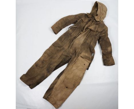 WW2 British Pixie Tank Suit: This piece has its original clothing label still present to inside of cuff giving maker name & s