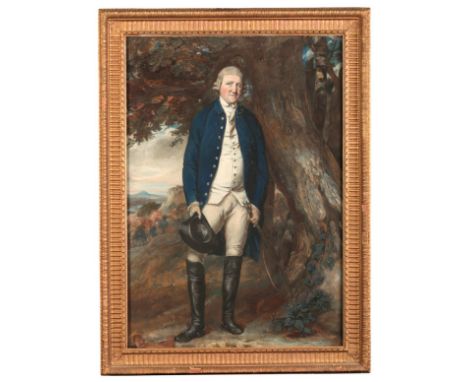 DANIEL GARDNER (1750-1805) A portrait of Thomas Cholmondeley of Vale Royal circa 1778, depicted full-length standing beside a