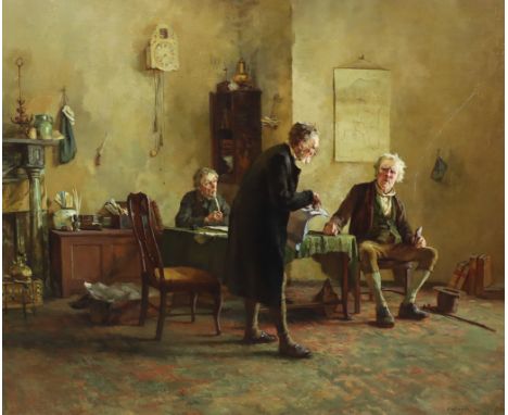 Howard Helmick (American, 1845-1907) 'The Lawyer's Office'oil on canvassigned and dated '7757 x 68cm**conditionreport**Oil on