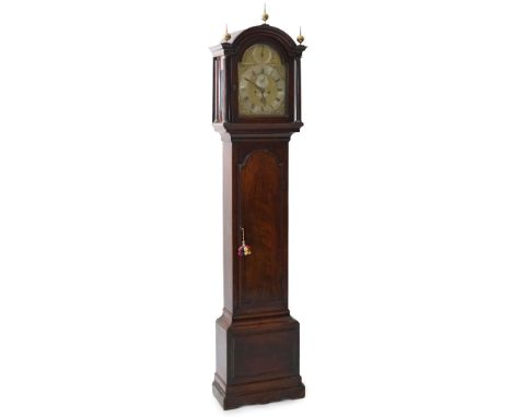 Thomas Garner of London, a George III mahogany eight day longcase clock, the arched brass dial with silvered strike / silent,