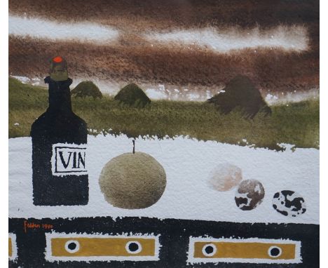 § § Mary Fedden OBE R.A. PPRWA (1915-2012) Table top still lifewatercoloursigned and dated 199023 x 26cm**conditionreport**Go