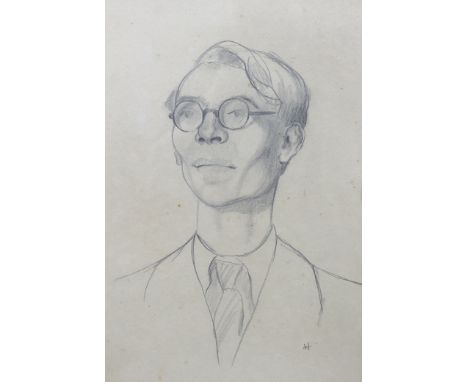 § § Alfred Aaron Wolmark (British, 1877-1961) Self portraitpencil on off white papermonogrammed40 x 27cm**conditionreport**Pe
