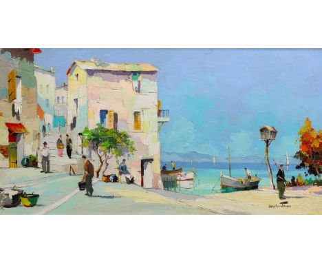 § § Cecil Rochfort D’Oyly John (English, 1906-1993) ‘Fishermans ... at Village of Cavalaire Near St. Tropez, S of Franceoil o