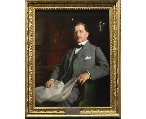 A.J. Nowell (1862-1940) Portrait of Edwin Richard Balding Esq, oil on canvas, signed bottom right and dated 1929, measurement
