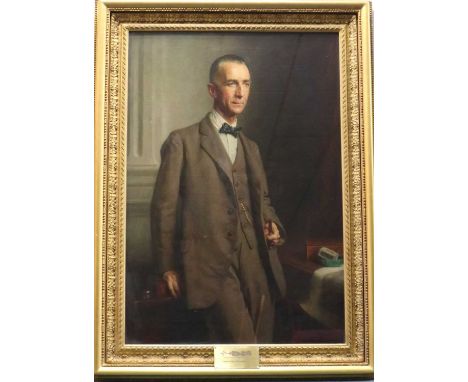 A.T. Nowell (British 20th Century), Portrait of Henry William Lever Brown, oil on canvas, signed bottom right, measurements 1