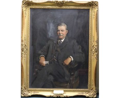 Frank Thomas Copnall (1870-1949), Portrait of Samuel Skelton, 1926, signed top right, oil on canvas, measurements 130 x 96 cm